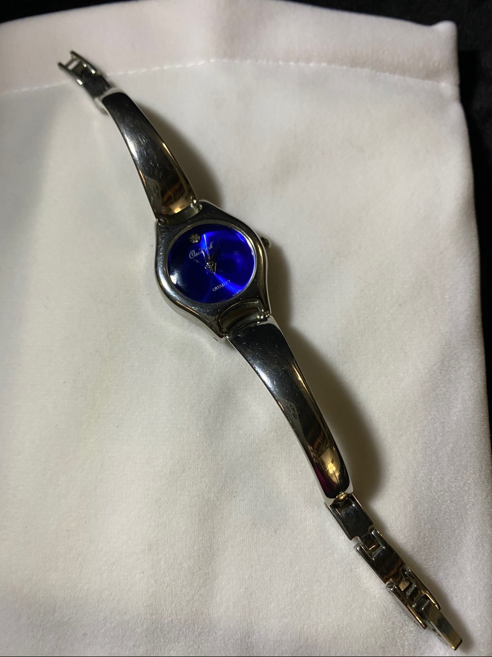 Vintage Osirock Working Quartz sunburst Blue Bracelet Watch